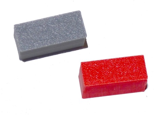 Paire boutons gris - +, rouge